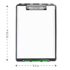 Dexas 5717-802 Clearview Clipcase clipboard Green 13.75 X 9.5 Inch