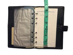 Franklin Covey Anna Pocket Snap Binder Blue Nappa Leather 6X3.5 Planner #59363