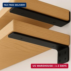 Floating Shelf Bracket 6 Inch of 4 Pack Heavy Duty Shelf Brackets Black Coated M