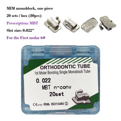 20Sets Orthodontic Buccal Tubes 1st 2nd Molar Dental MBT Roth 022 Molar Bracket