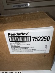 Pendaflex File Folders, Letter Size, 1/3 Cut, Manila, 250 per Box (752250)