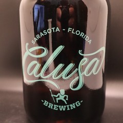 Calusa Brewing 64 oz Beer Growler Sarasota FL 1/2 Gallon