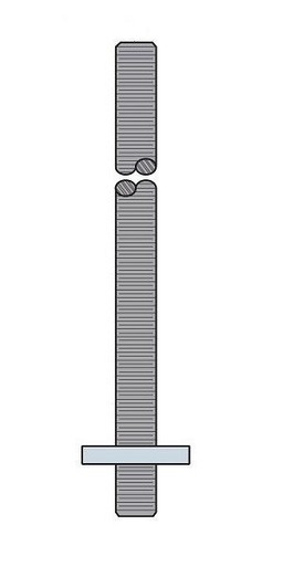 Simpson Strong-Tie 1-1/8 in. x 24 in. ROD W/WASH Hot-Dip Galvanized SAR9H-24-HDG