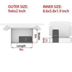 9x6x2 inches Small Shipping Boxes Set of 50 – Black Mailer Corrugated Cardboa…