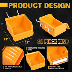 260 PCS Peg Board Kit Assortment Accessories Tool Metal Hook Pegboard Organizer