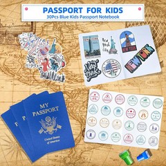 10 Pcs Blank Passport Notebook Blue Passport Book Fake Passport Travel Journal S