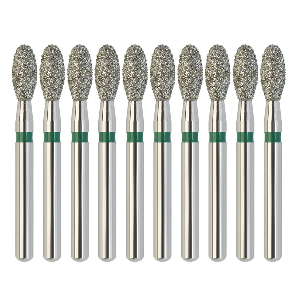 Multi-Use Football Diamond Burs FG 379/023C Egg Coarse Grit Green Friction Grip