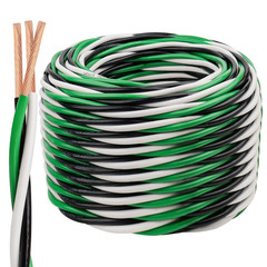 12 AWG THHN Wire 50FT 3-Color Set (Black/White/Green) – Stranded Copper, Pre-Twi