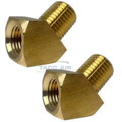 2 Pack 45 Degree 1/4″ NPT Pipe Thread Brass Street Elbow Fitting 50130
