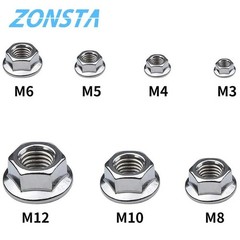 Hexagon Flange Lock Nut DIN6923 M3 M4 M5 M6 M8 M10 M12 M16 M20 304 Stainless