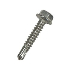 20 pcs Self Drilling TEK Screws 1/4 in x 1-1/4 in Hex Head Stainless Steel