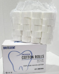 800 pcs Dental Gauze Cotton Rolls 1-1/2″ x 3/8″, (#2 Medium)