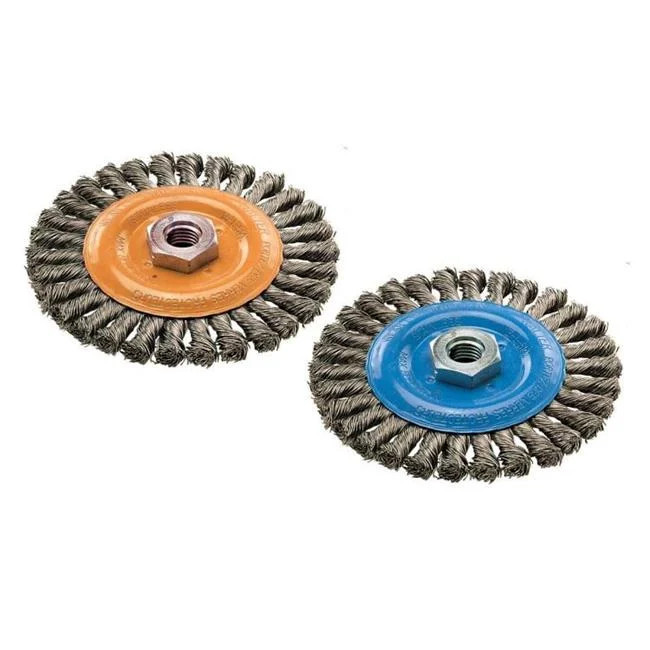 Walter 13L614 6 x 0.37 x 0.62 in. Stainless Steel Knot Wire Wheel Brush