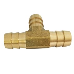 3/8″ x 3/8″ x 3/8″ Barbed Tee Brass Barb T Hose Fitting 3 Way Connector Fuel/…