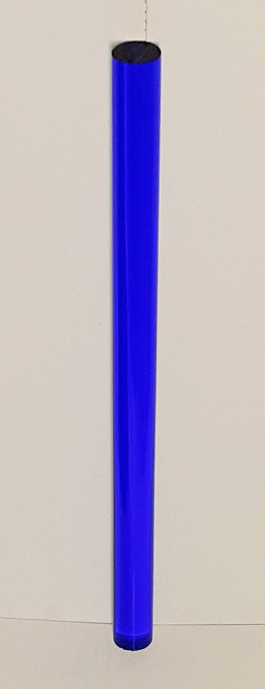 CLEAR BLUE TRANSLUCENT ACRYLIC PLEXIGLASS LUCITE ROD 1” DIAMETER 12” INCH LONG