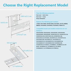 2 Pack Dishwasher Mounting Bracket 170664, Compatible with Bosch & Kenmore El…