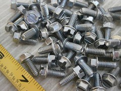 Mach Screws 12/24 x 1/2 Slot Hex Washer Head Steel Zinc Taptite lot of 50 #485