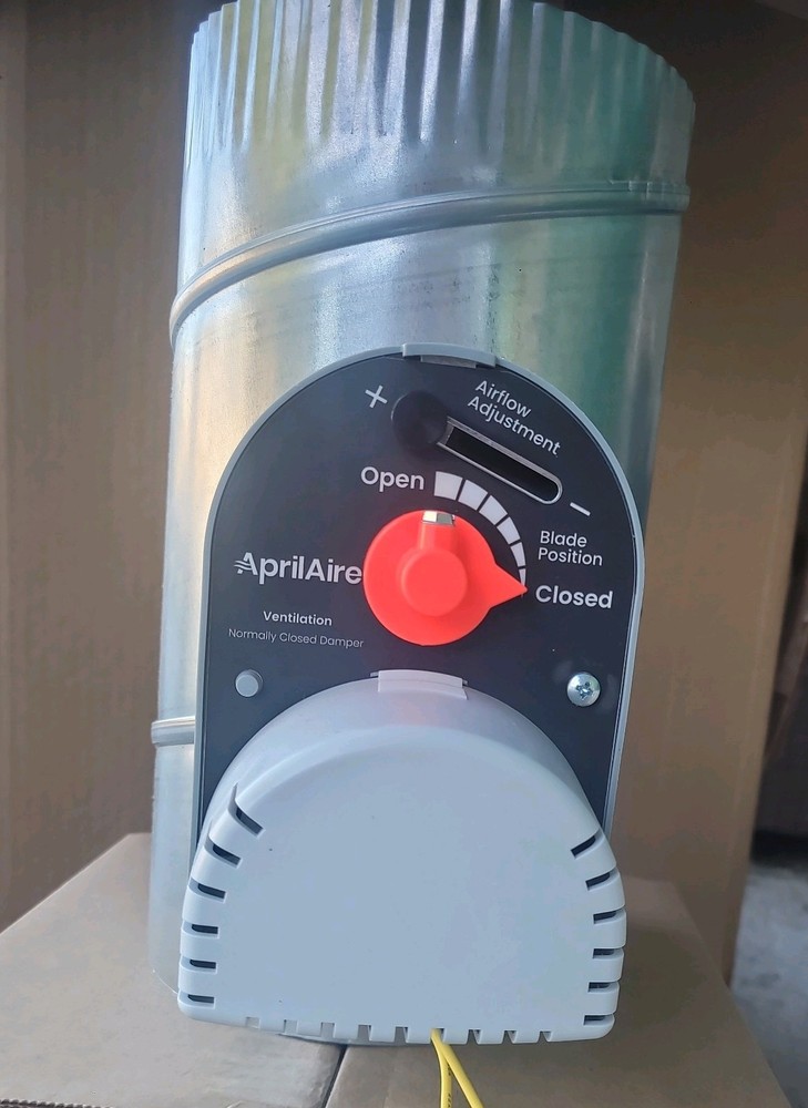 Aprilaire 6506 Damper (Galvanized Steel, 24VAC, 6in, Round)