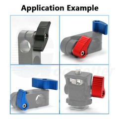 M6 Adjustable Clamping Thumb Screw Wing Knob Hand Lever Grip Bolt Al + Stainless