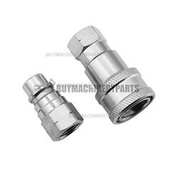 2X Set 1/4″ Body 1/4″ NPT Poppet Pioneer Style Hydraulic Quick Connect Coupler
