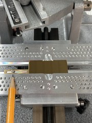 7.4” VISE JAWS FOR NEW HERMES ENGRAVING MACHINE WITH END STOP AND 224 PIN HOLES