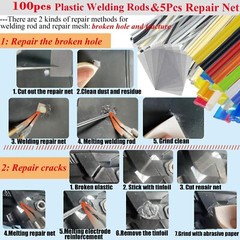 Plastic Welder 220W Welding Kit Repair 1000PCS Hot Stapler Rods Soldering Gun