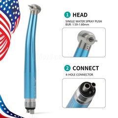 7 Color NSK PANA MAX Style Dental High Speed Handpiece Push Button 4 Holes M4