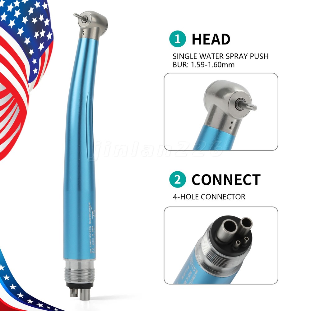 NSK Style Dental High Speed Turbine Standard Head Handpiece 4Hole 7 Color