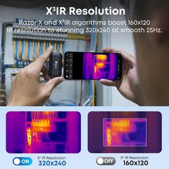320*240 X³IR Resolution P1 Thermal Imaging Camera IOS&Android 600℃ Type-C 25Hz