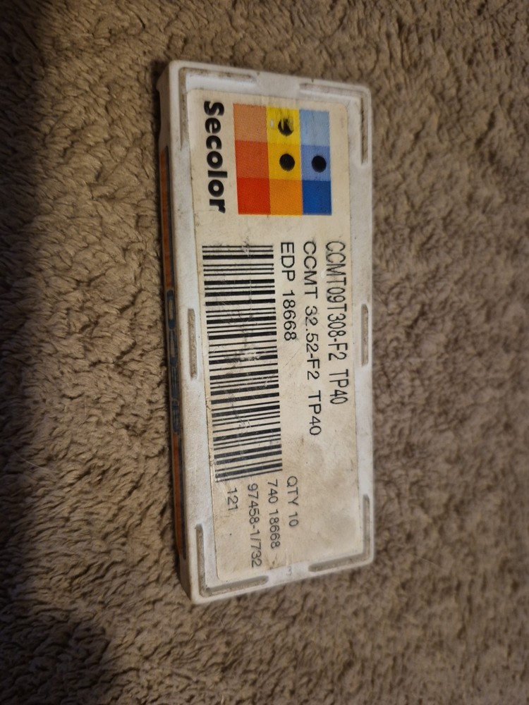 10 Pieces of SECO TNMG 110308-MF2 TP40 CARBIDE INSERTS