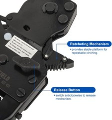 EFIELD Pex Ratchet Cinch Clamp Crimp Tool 3/8″-1″for Stainless Steel Rings+Pouch