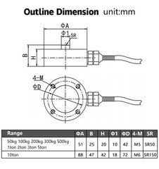 DAYSENSOR Micro Capsule Load Cell,Alloy Steel IP66 Compression Force Sensor