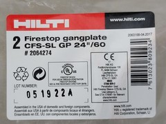 SURPLUS NEW HILTI CFS-SL GP 24″/60 2064274 Firestop Gangplate – Safety
