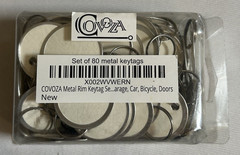 80Pcs Metal Rim Key Tags, 1.26 Inch Blank round Rimmed Key Tag Paper Tags