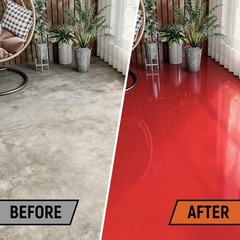 Yoa Professional Concrete Garage Floor Paint Acrylic Resin Coating 1-Gallon Red