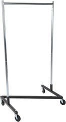 Clothing Clothes Rack Z-Truck Rolling Locking Casters 68″ x 36″ Single Rail
