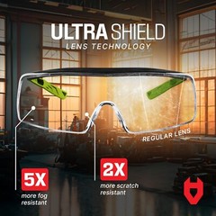 NoCry Anti Fog Safety Glasses that Fit Over Glasses with Scratch Resistant Le…