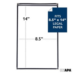 30 Pack of Menu Covers 8.5 x 14 Inch Paper -Single Page, 2 View, Double Stitched