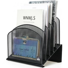 Inclined Metal Desk File Organizer Vertical File Folder Stand Holder Rack