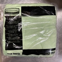Rubbermaid Commercial Microfiber Cleaning Cloths, 12 x 12, Green, 24/Pack