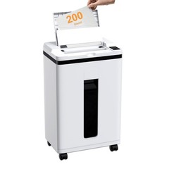 200-Sheet Auto Feed Paper Shredder 22L P5 Micro Cut Credit Card For Office Home