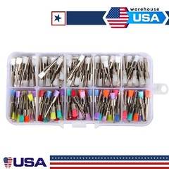200 Pcs Dental White & Colorful Nylon Latch Flat Polishing Polisher Prophy Brush