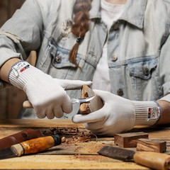 Heavy Duty Cut Resistant Work Gloves — Durable Cut Resistant Gloves with Grip Do