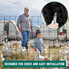 Gisafai Galvanized Welded Wire Fence 4 ft X 50 ft for Dog Chicken Hog Deer Go…