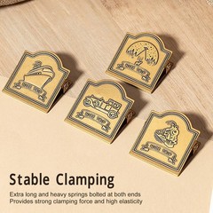 Brass Clip Vintage Decorative Strong Clamping Force Book Clip For Journal
