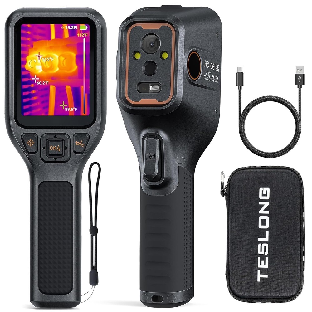 Teslong 256 x 192 IR Resolution Thermal Camera, Super Resolution 512 x 384, 3.2″