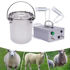 110V 5L Electric Sheep Goat Milking Machine Bucket Vacuum Impulse Pump Milker