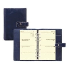 Filofax Malden Organizer Personal Size Navy – Tactile Full Grain Buffalo Leat…