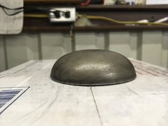 Pipe Caps: steel, domed, weld on size 3-1/2 inch Outside Diameter. Lot of 20