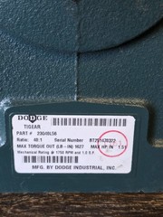 Dodge 23Q40L56 TIGEAR Worm Gear Speed Reducer 40:1 56C 1.5 HP New Other